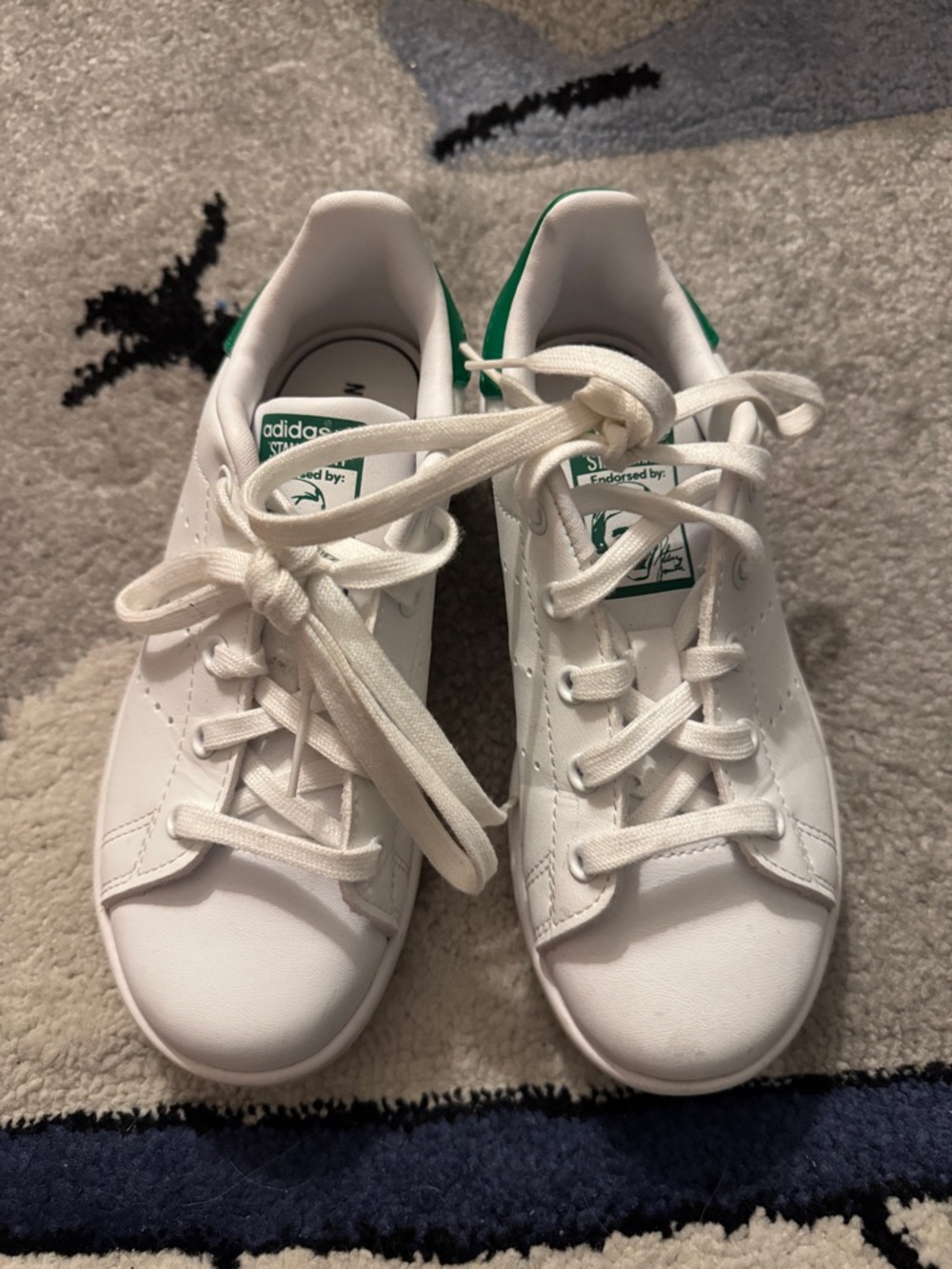 adidas Kids White & Green Tennis-Inspired Sneakers
